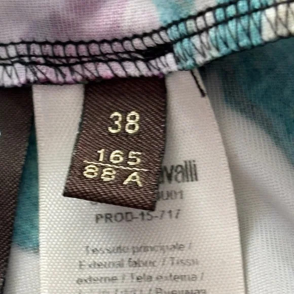 Roberto Cavalli Green Snake Print Floral Bodycon Dress IT 38 US XS 2 Stretch - Picture 7 of 13